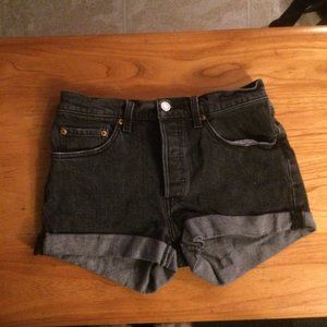 Levi's 501 Washed Black Denim Shorts